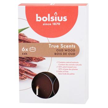 Свеча Bolsius True Scents агаровое дерево 6шт - купить, цены на КОСМОС - фото 1