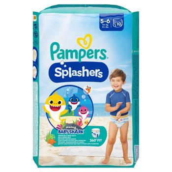 Подгузники-трусики Pampers Splashers Junior 5-6 для плавания 14+кг 10шт - купить, цены на NOVUS - фото 3