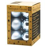 Шар елочный Tarrington House серебряный 5см 12шт