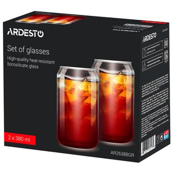 Ardesto AR2638GR Glasses 380ml 2pcs - buy, prices for Supermarket "Kharkiv" - photo 1