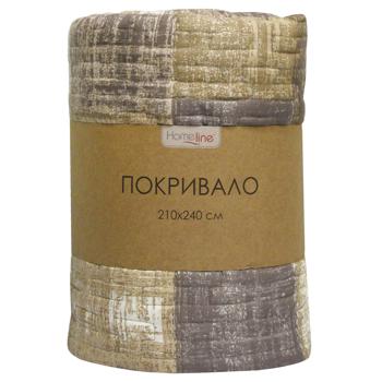 Покривало Home Line Прямокутники бежево-коричневі 210x240см - купити, ціни на МегаМаркет - фото 1