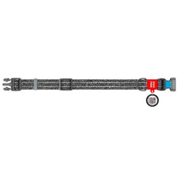 Ошейник для собак Waudog Re-cotton светоотражающий хлопковый с QR-паспортом 28-40см/20мм серый - купить, цены на MasterZoo - фото 4