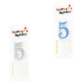 Number 5 Cake Candle with Glitter - buy, prices for Tavria V - photo 1