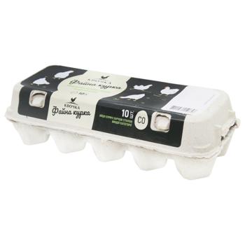 Яйця курячі Квочка Файна С0 10шт - купити, ціни на КОСМОС - фото 2