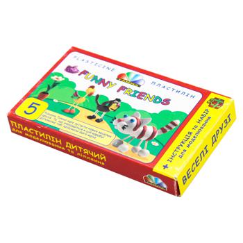 Gamma Funny Friends Plasticine  5 Colors 75g - buy, prices for MegaMarket - photo 1