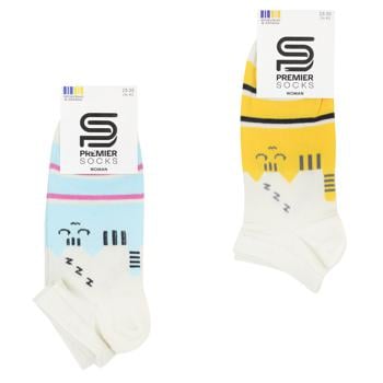 Шкарпетки Premier Socks Котик жіночі короткі р.23-25 - купити, ціни на NOVUS - фото 1