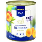 Персики Metro Chef половинками без косточки 850мл