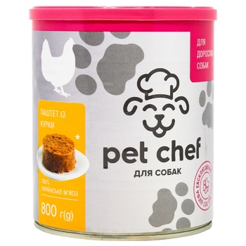 Паштет Pet Chef з куркою для собак 800г