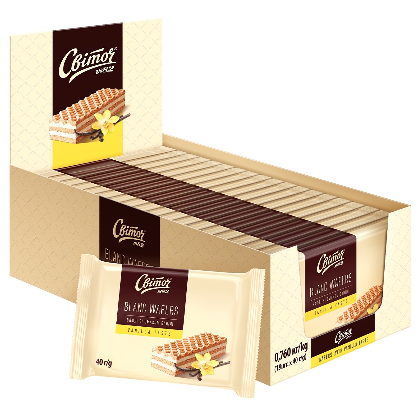 

Вафли SVITOCH® Blanc со вкусом ванили 40г