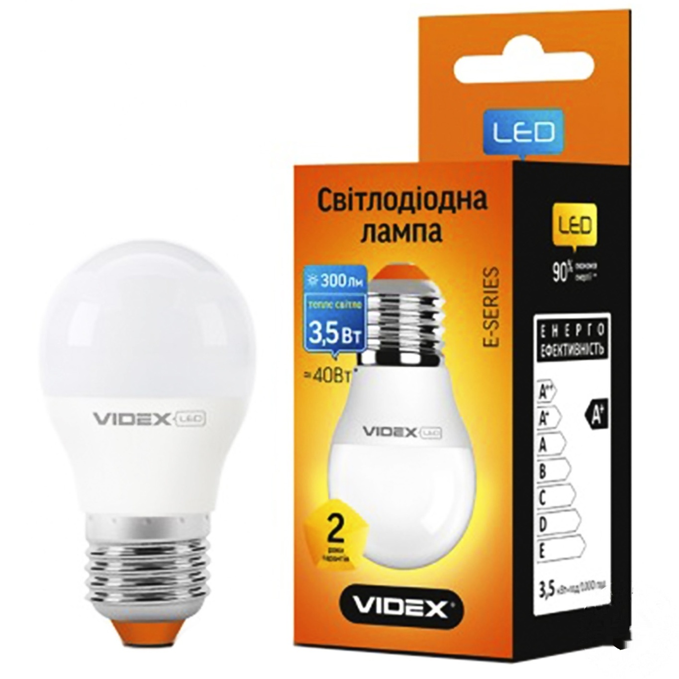 

Лампа светодиодная Videx LED G45E 3.5W E27 3000K