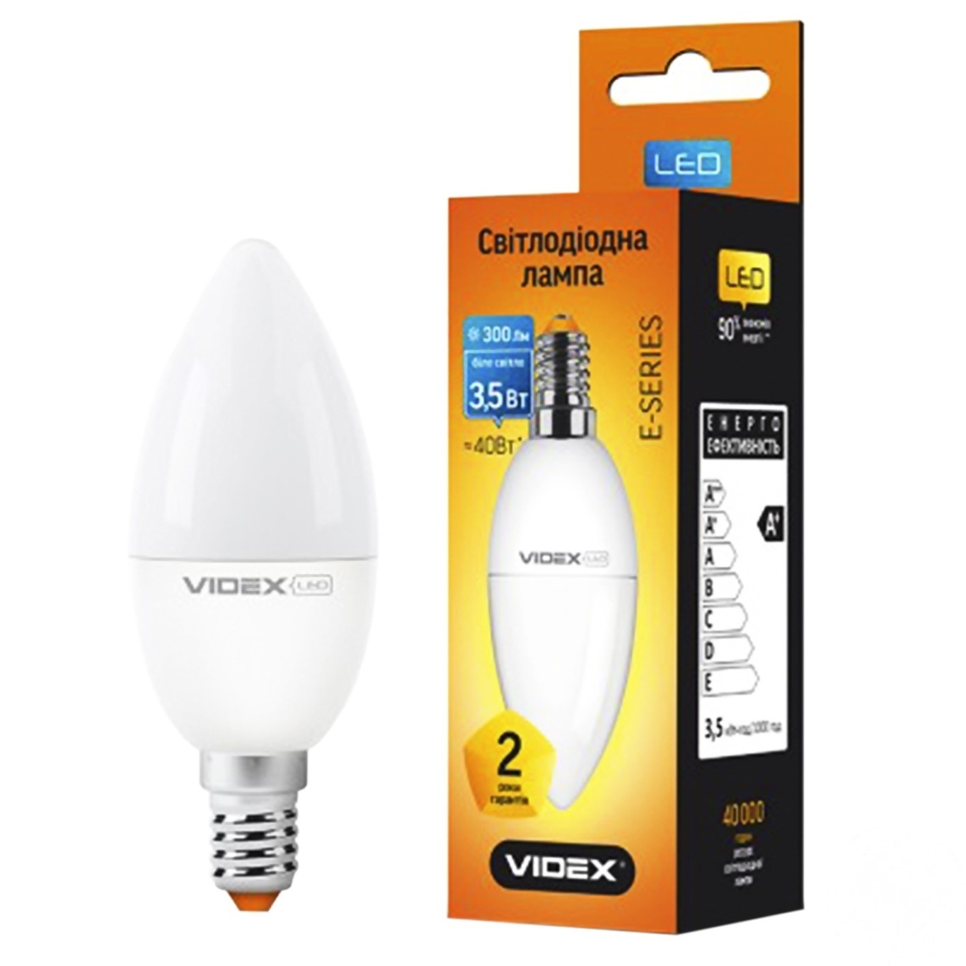 

Лампа светодиодная Videx LED C37E 3.5W E14 4100K