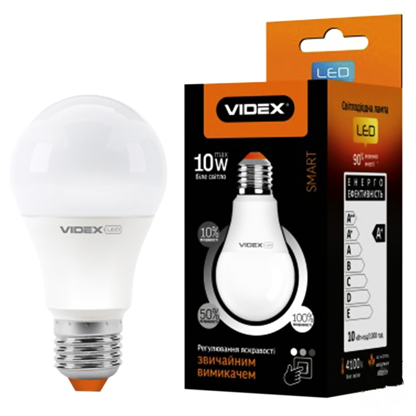 

Лампа светодиодная Videx LED A60ED3 12W E27 4100K