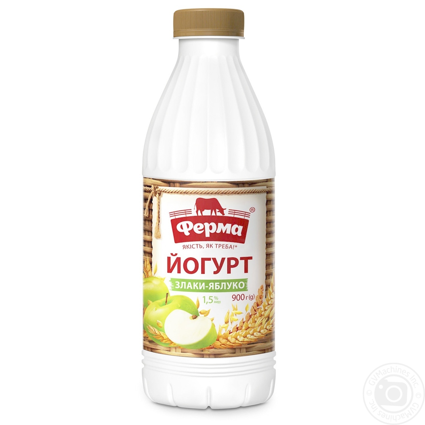 

Йогурт Ферма Злаки-Яблоко 1,5% 900г