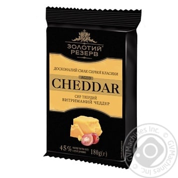 Zolotoy Reserv Cheddar Cheese 55% briquette 180g - buy, prices for - photo 2