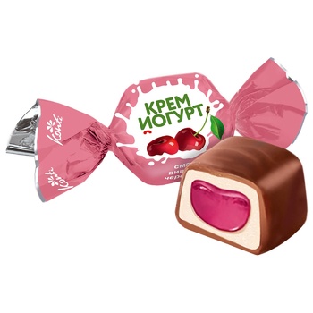 Konti Cream-Yogurt Cherry Flavored Candies - buy, prices for Tavria V - photo 1