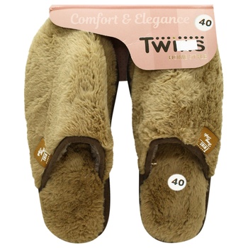 Twins Women's Home Slippers fur s.40 beige - buy, prices for ULTRAMARKET - photo 1