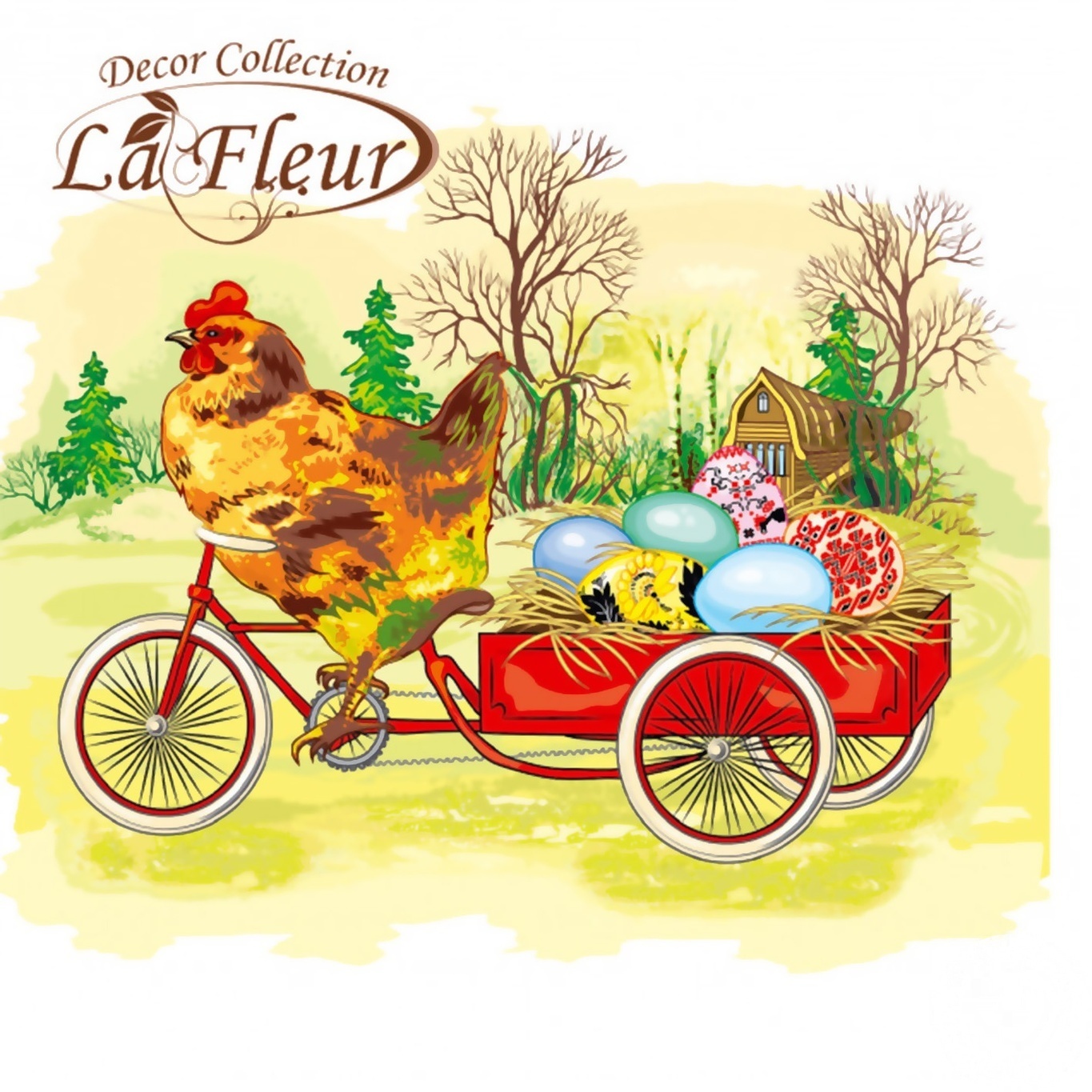 

Салфетка La Fleur Пасхальная прогулка двухслойные 33х33см 20шт
