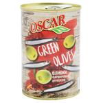 Оливки Oscar фаршированные анчоусами 300мл