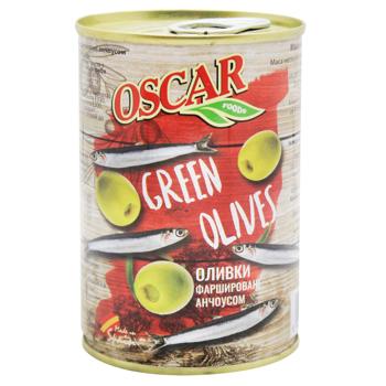 Оливки Oscar фаршированные анчоусами 300мл