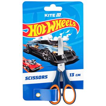 Ножницы детские Kite Hot Wheels с резиновыми вставками 13см