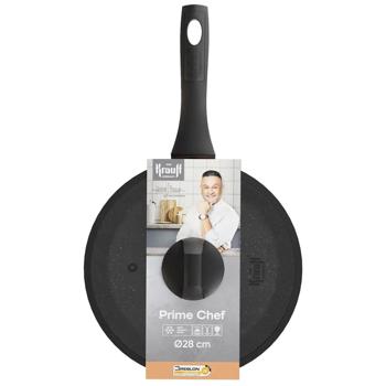 Сковорода Krauff со стеклянной крышкой 28см 25-45-225 - купить, цены на Таврия В - фото 1