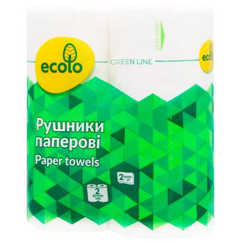 Полотенца бумажные Ecolo двухслойные 2шт - купить, цены на ULTRAMARKET - фото 2