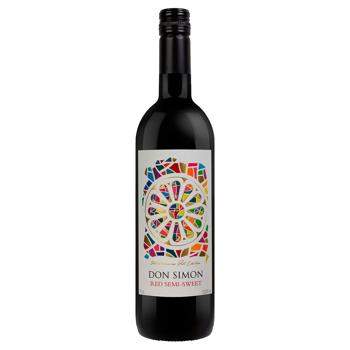 Вино Don Simon червоне напівсолодке 10,5% 0,75л - купити, ціни на Cупермаркет "Харків" - фото 1