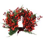 Вінок Everlands з червоними ягодами 40см