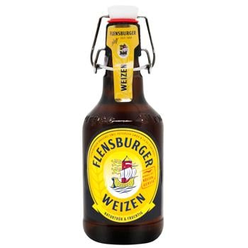 Пиво Flensburger Weizen светлое нефильтрованное 5,1% 0,33л