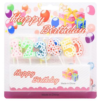 Zed Numbers Birthday Candles 12pcs