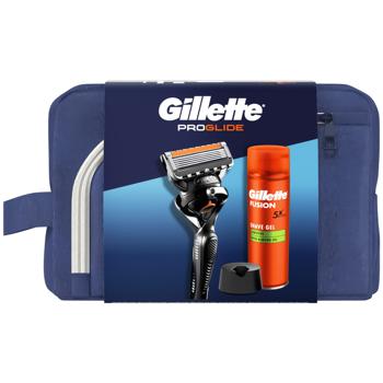 Gillette Fusion 5 + Shaving Gel 200ml + Cosmetic Bag Gift Set