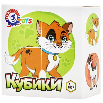 Игрушка ТехноК Домашние животные Кубики - купить, цены на Auchan - фото 1