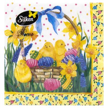 Silken Easter 3-Layer Paper Napkins 33*33cm 18pcs in Pack - buy, prices for ULTRAMARKET - photo 1