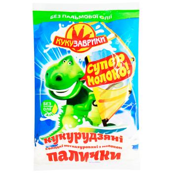 Палочки кукурузные Кукузаврики сладкие неглазированные с молоком 60г