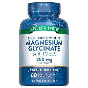 Nature's Truth, Magnesium Glycinate (Mag Set), 60 Softgels  - купити, ціни на Біотус - фото 1