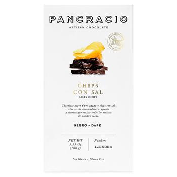 Pancracio Black Сhocolate with Salty Chips 100g