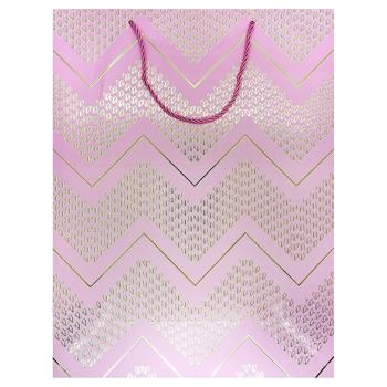 Пакет подарунковий Зігзак 10331-50 31х40х12см - купити, ціни на Чудо Маркет - фото 1