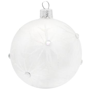 Silver Christmas Tree Ball with Decoration 8cm in assortment - buy, prices for Auchan - photo 2