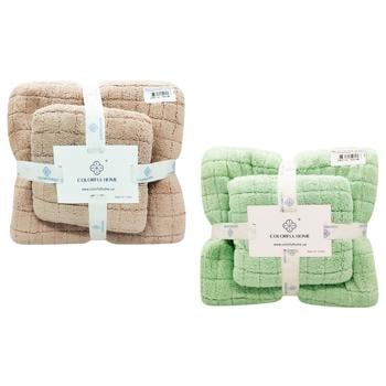 Colorful Home Microfiber Bath Towels 70*140 35*75 - buy, prices for - photo 1