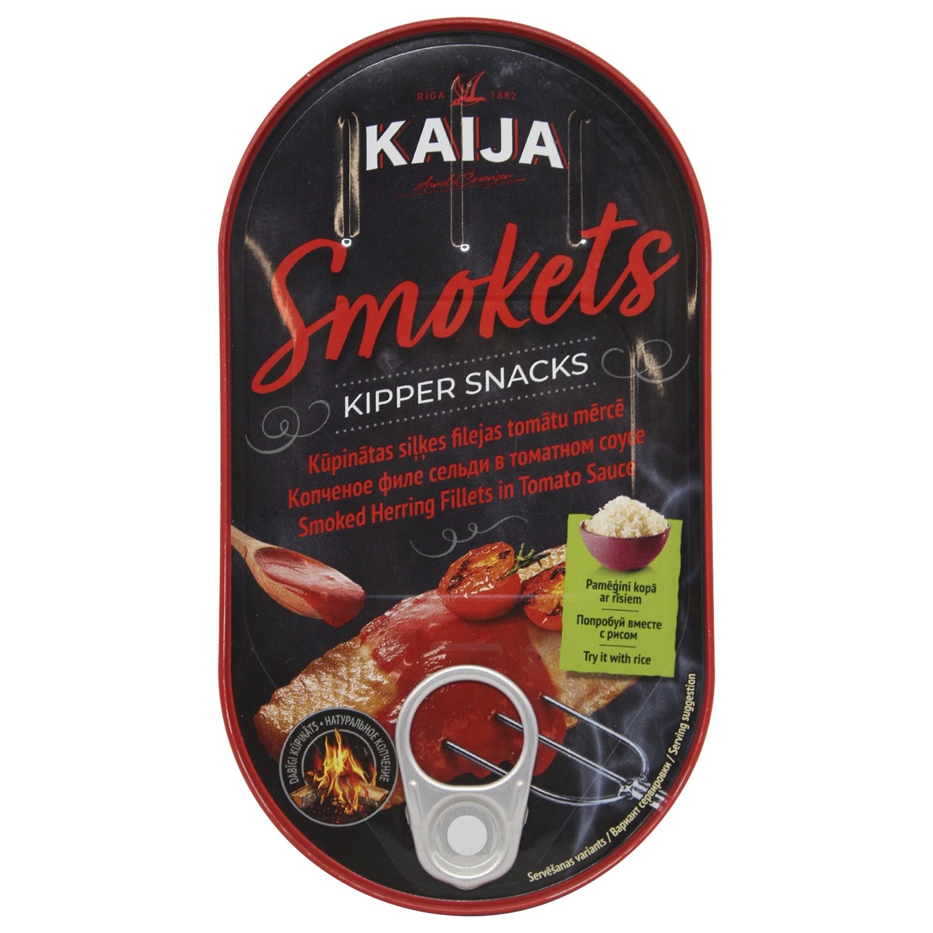 

Сельдь Kaija филе копченое в томатном соусе 170г