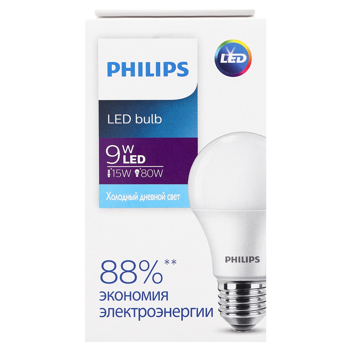 

Лампа Philips Ecohome светодиодная 9Вт 6500К E27