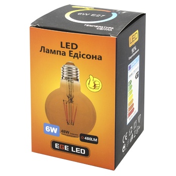 Лампа Едісона Ege Led TB 010A 6W E27 - купити, ціни на ULTRAMARKET - фото 1