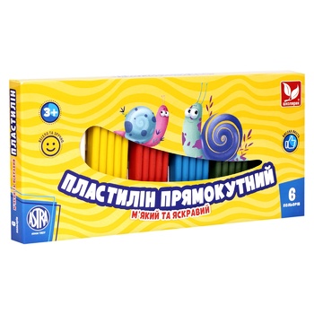 Пластилін Школярик прямокутний 6 кольорів - купити, ціни на METRO - фото 3