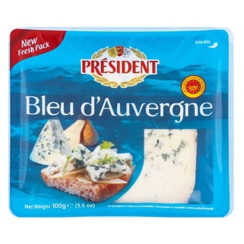 President Blue d`Auverqne Blue Cheese 50% 100g - buy, prices for METRO - photo 2