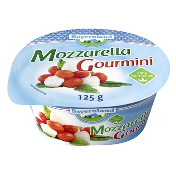 Сир Bayernland Mozzarella Gourmini міні в розсол 45% 125г - купити, ціни на METRO - фото 1