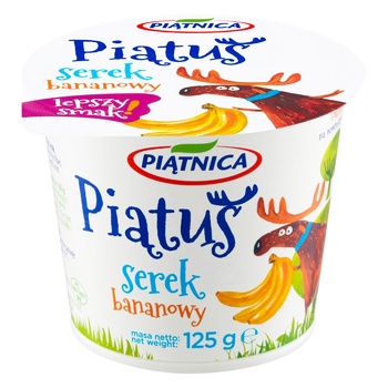 Piatnica Piatatus Cottage Cheese with Banana 125g - buy, prices for - photo 1