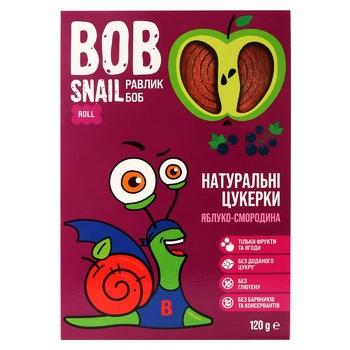 Цукерки Bob Snail яблуко-смородина 120г - купити, ціни на МегаМаркет - фото 2