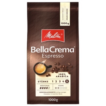 Кофе Melitta Bella Crema Espresso в зернах жареный 1кг - купить, цены на NOVUS - фото 1