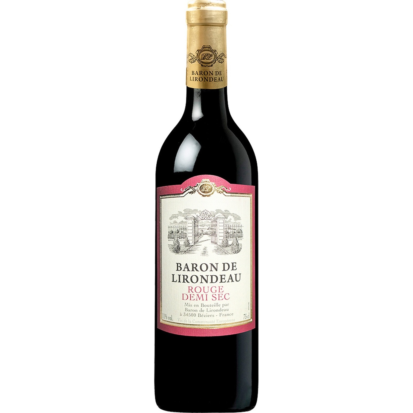 

Вино Baron de Lirondeau красное полусухое 11% 0,75л