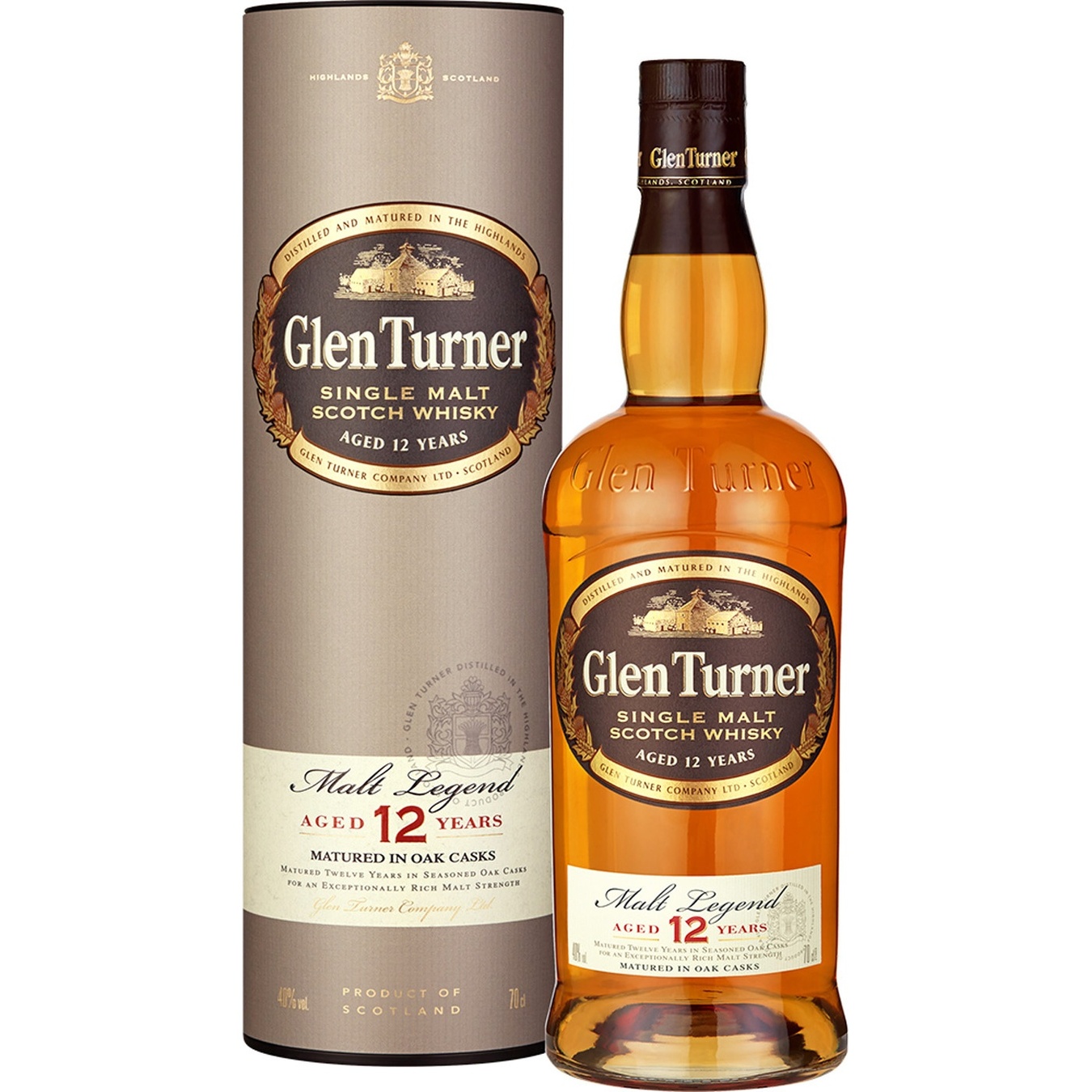 

Виски Glen Turner 12 лет 40% 0,7л